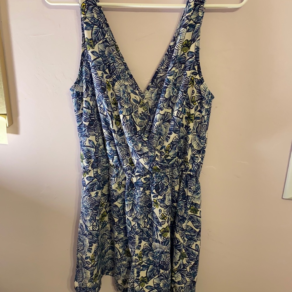 🏷 **LUSH** Floral Blue Romper.